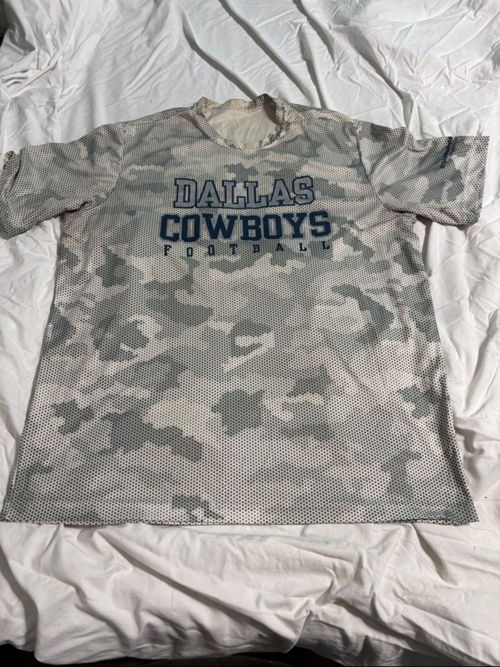 Dallas Cowboys Football Mesh Tee - Gray Camo